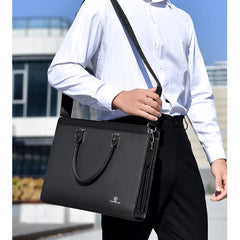 Men's Briefcases Bag Executives Designer PVC Business Office Shoulder Square Side Laptop Bag