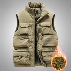 Men's New Keep Warm Fleece Work Sleeveless Jacket Slim Fit