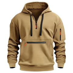 Men's Hoodies Winter Hooded Shirt Wear Fleece Multi Pocket Fashion Tops Hoody