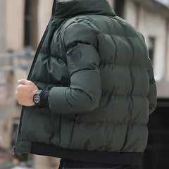 Men's cotton warm jacket - winter fashion trend - Short warm men's jacket