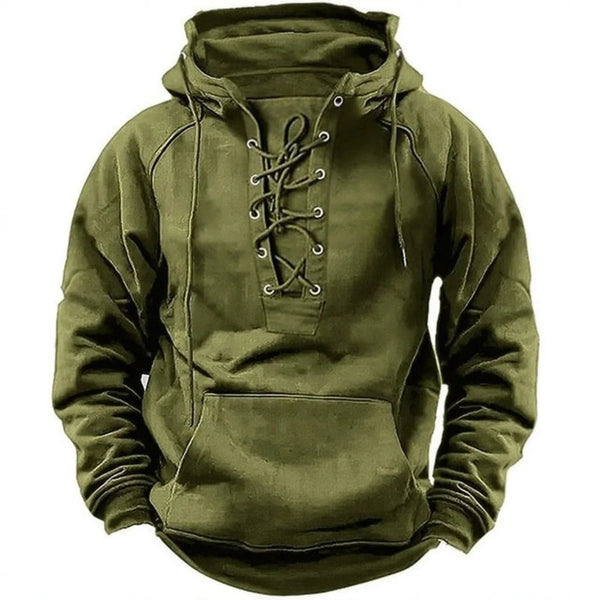 Men's Casual Hoodie Spring Autumn Fashionable Sports Multi-Pocket Trendy Hooded Jacket