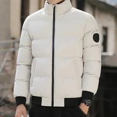 Men's cotton warm jacket - winter fashion trend - Short warm men's jacket