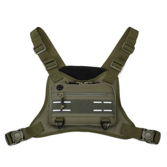 Men's Hiking Chest Bag Sports Front Vest Training Rig Pouch Outdoor Climbing Cycling Running Pack Large Travel Phone Fanny Pack