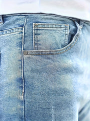Men Casual Pencil Jeans Male Elastic Multi Pocket Small Slim High Street Denim Pants