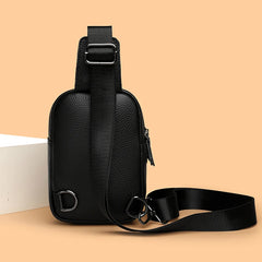 Men's Genuine Leather Bag Mini Minimalist Business Casual Chest Bags for Men