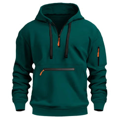 Men's Hoodies Winter Hooded Shirt Wear Fleece Multi Pocket Fashion Tops Hoody