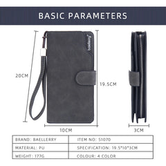 Men Wallets Long Clutch Purse Quality Card Holder Male Purse Zipper Large Capacity Phone Bag Leather Wallet for Men