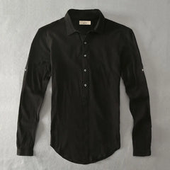 Casual Hawaiian Shirts Men Cotton Linen Designer Brand Slim Fit  White Shirt