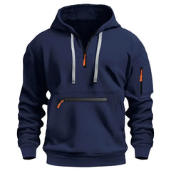 Men's Hoodies Winter Hooded Shirt Wear Fleece Multi Pocket Fashion Tops Hoody
