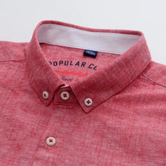 Men‘s Solid Button-Down Collar Dress Shirt - Breathable