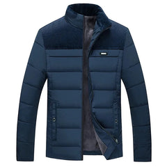 Puffer Jacket Men's Plush Thickened Parkas Stand Collar Jacket Men's Coat