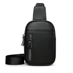 Men's Genuine Leather Bag Mini Minimalist Business Casual Chest Bags for Men
