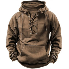 Men's Casual Hoodie Spring Autumn Fashionable Sports Multi-Pocket Trendy Hooded Jacket