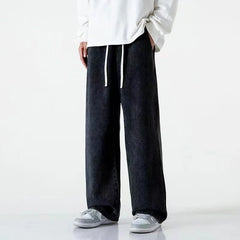 New Streetwear Loose Jeans Men Korean Style Fashion Loose Straight Wide Leg Pants