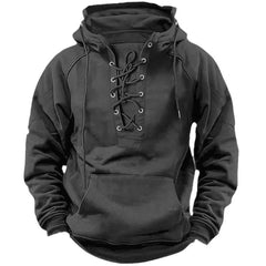 Men's Casual Hoodie Spring Autumn Fashionable Sports Multi-Pocket Trendy Hooded Jacket