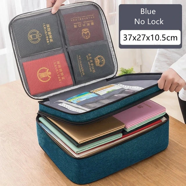 Document Organizer Briefcase A4 Folder Holder Men's Women's Bag