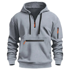 Men's Hoodies Winter Hooded Shirt Wear Fleece Multi Pocket Fashion Tops Hoody