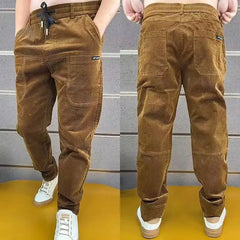 Men's Casual Pants Corduroy Office Autumn Winter Business Male Trousers