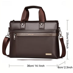 New Brand Men Briefcase Bag High Quality Business PU Leather Shoulder Messenger Bags