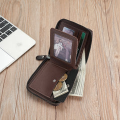 Multifunctional Large Capacity Card Holder with Crocodile Pattern Zipper Wallet