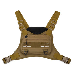 Men's Hiking Chest Bag Sports Front Vest Training Rig Pouch Outdoor Climbing Cycling Running Pack Large Travel Phone Fanny Pack