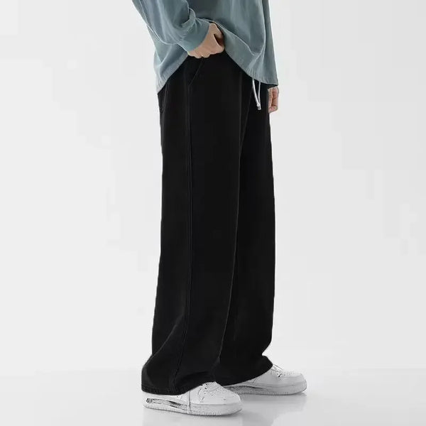 New Streetwear Loose Jeans Men Korean Style Fashion Loose Straight Wide Leg Pants