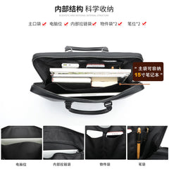 Genuine Leather Briefcase for Men, Large Capacity Laptop Bag