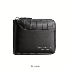 Multifunctional Large Capacity Card Holder with Crocodile Pattern Zipper Wallet