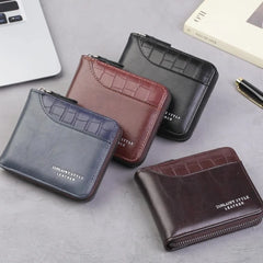 Multifunctional Large Capacity Card Holder with Crocodile Pattern Zipper Wallet